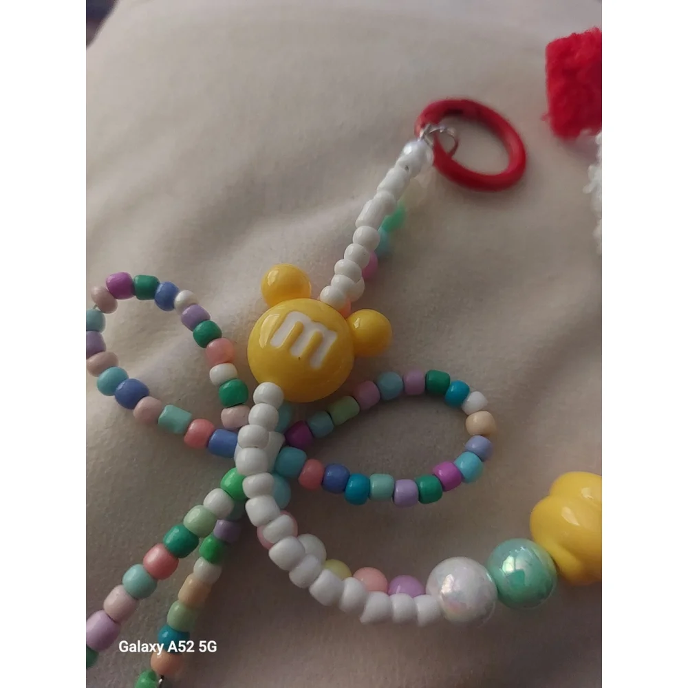 Double head Hello Kitty Keychain or Handbag chain with M&M chain